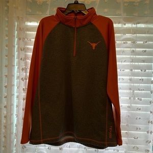 Texas longhorn fleece half zip